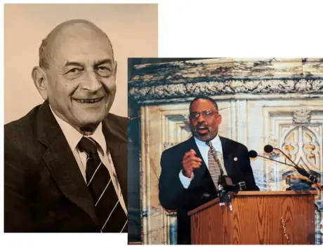 Norm Krumholz and Mayor Michael White (CHN Archives).