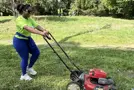 CHN staff doing yard work