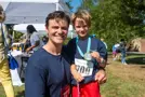 Two people at a 5k race