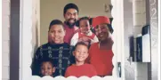 Family Behind Door
